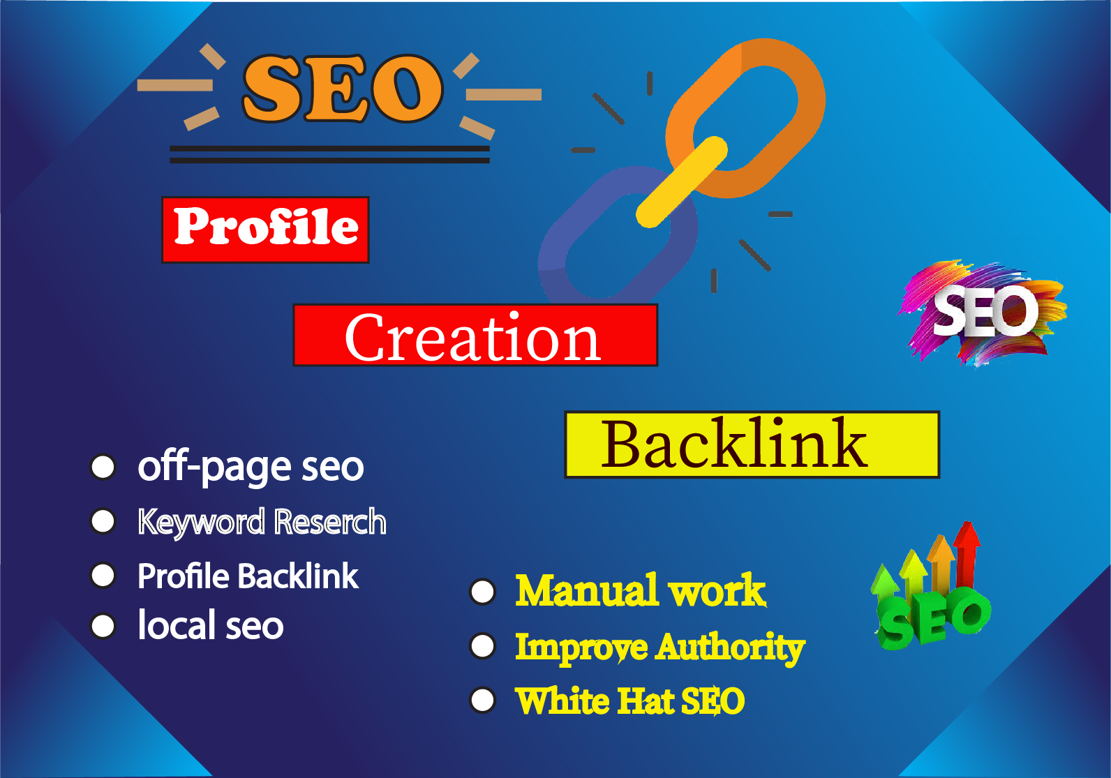 I will Create high-Authority profile backlinks to boo...