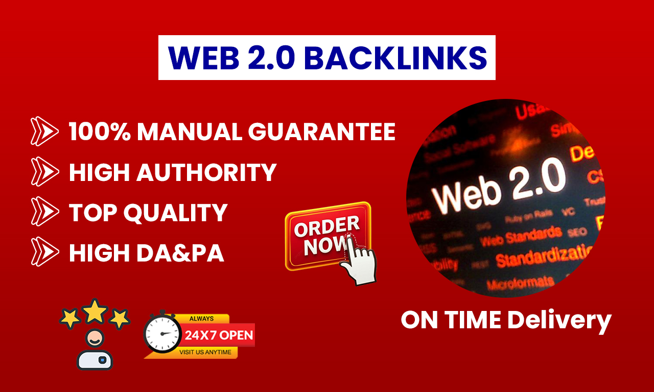 I Will Provide 1000+ Web 2.0 Manual High Quality Backlink