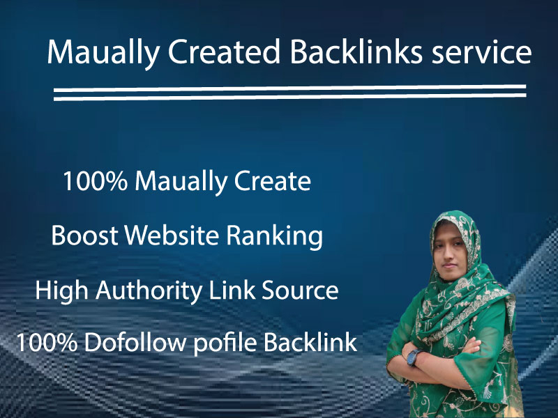 I will create high authority profile backlinks manually 