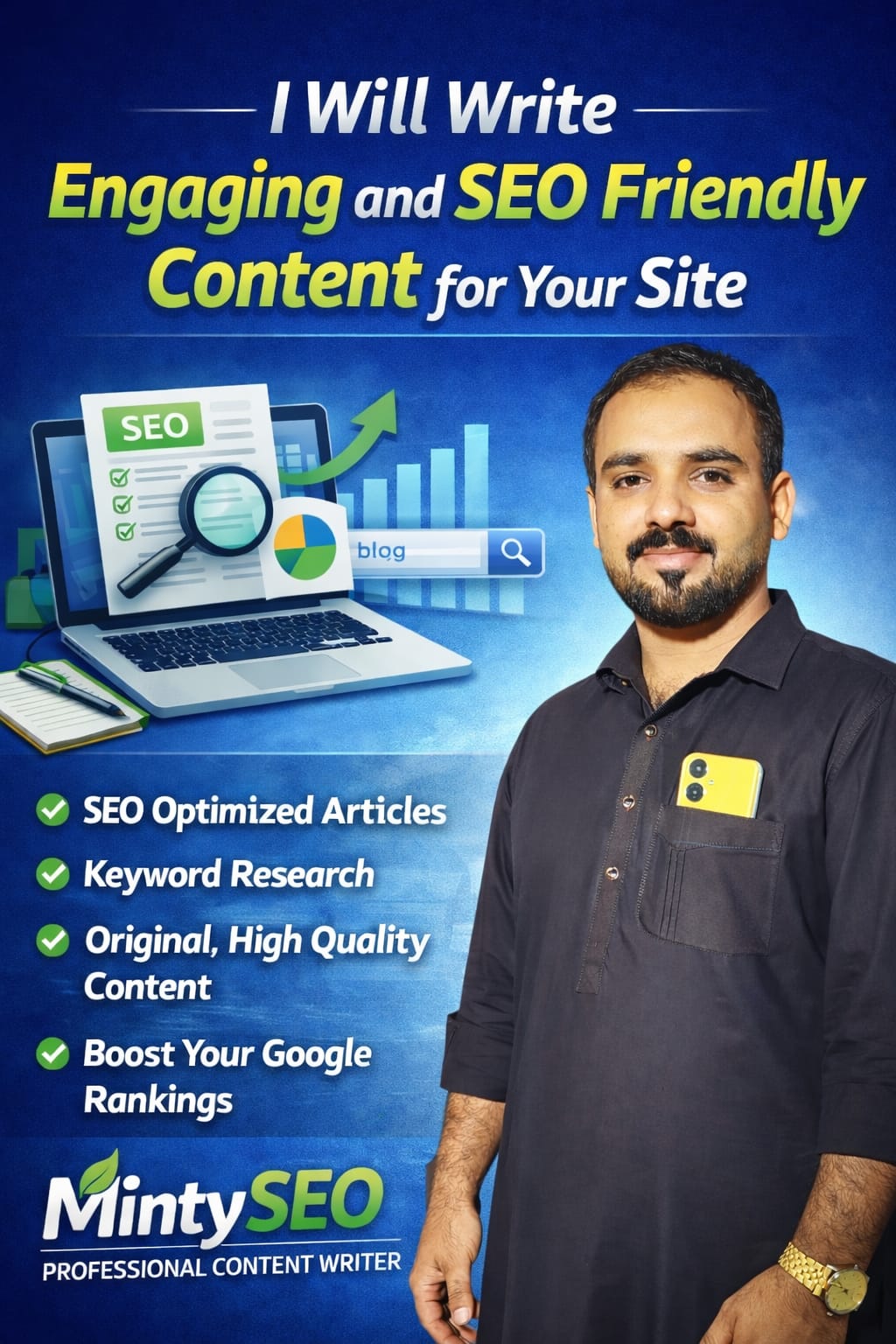 I Will Write Engaging and SEO Friendly Content for Yo...