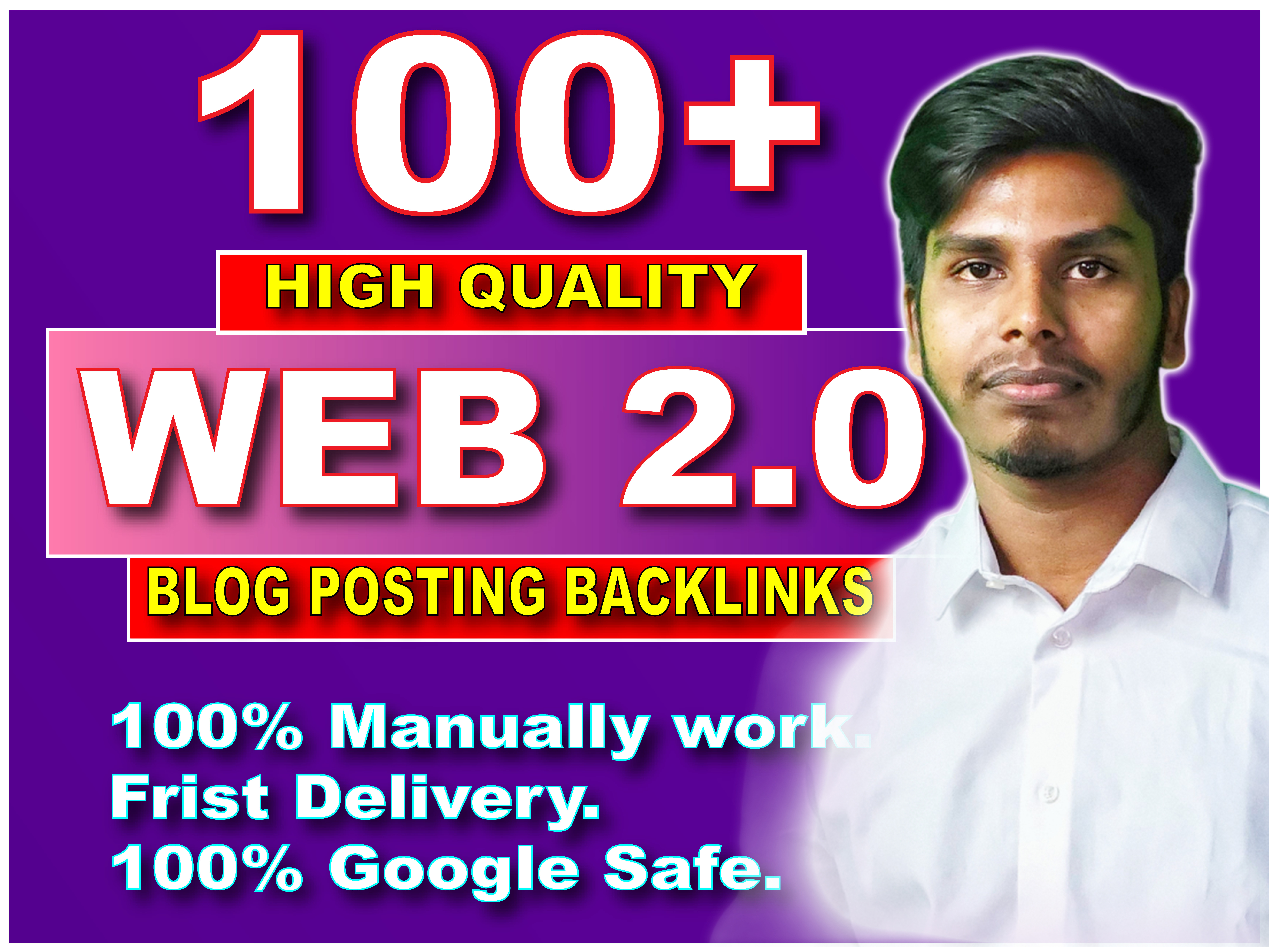 I Will Manual Create 100 Web 2.0 Backlinks to rank first On Google.