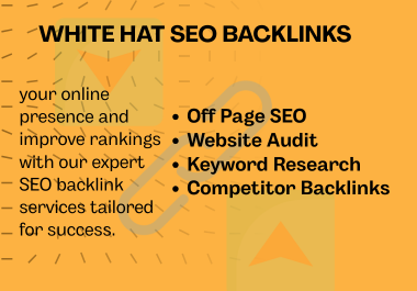 I will do High-Quality White Hat SEO Backlinks, Audi...