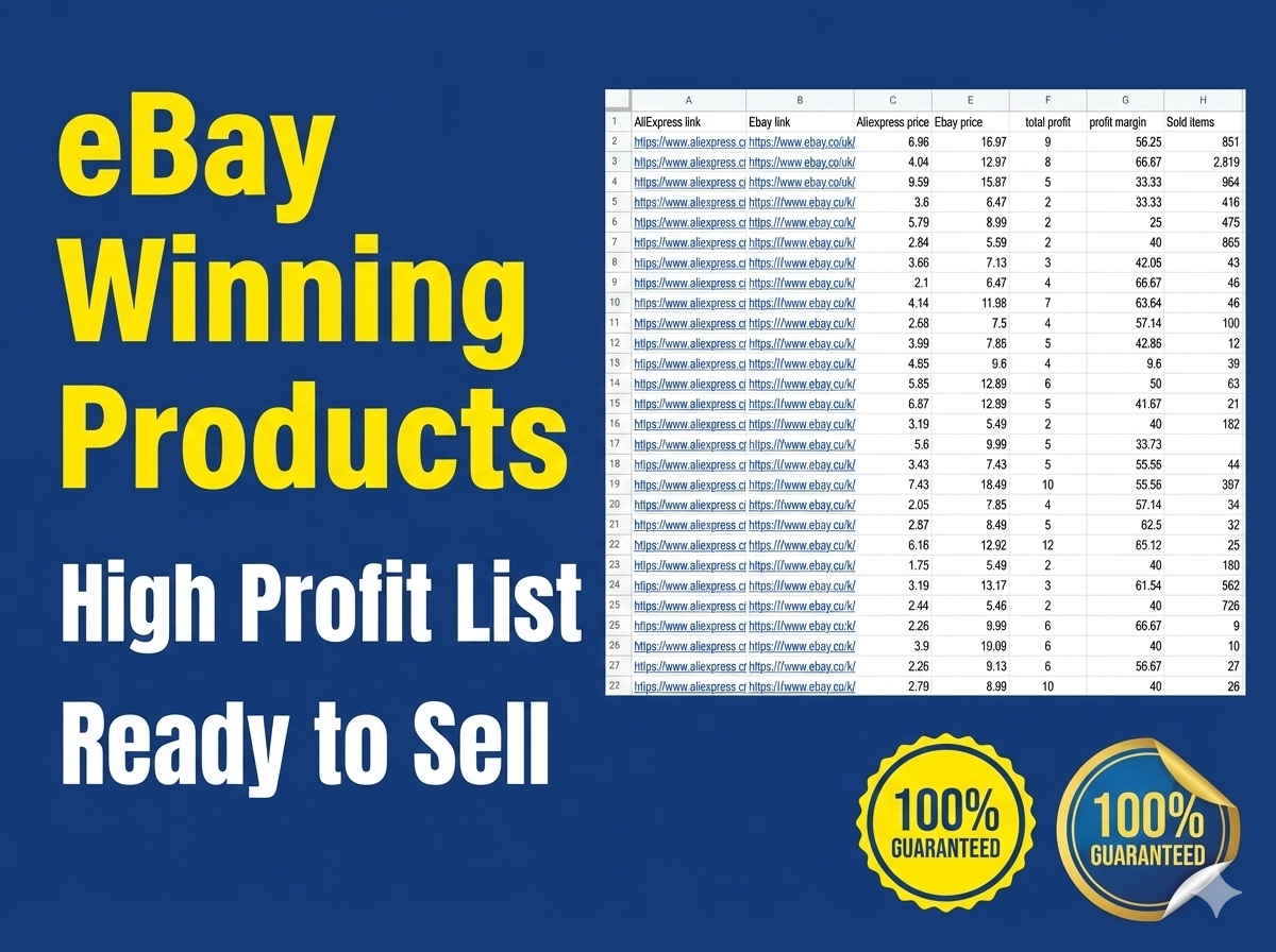 I will Find 10 High Profit eBay Dropshipping Winning Products