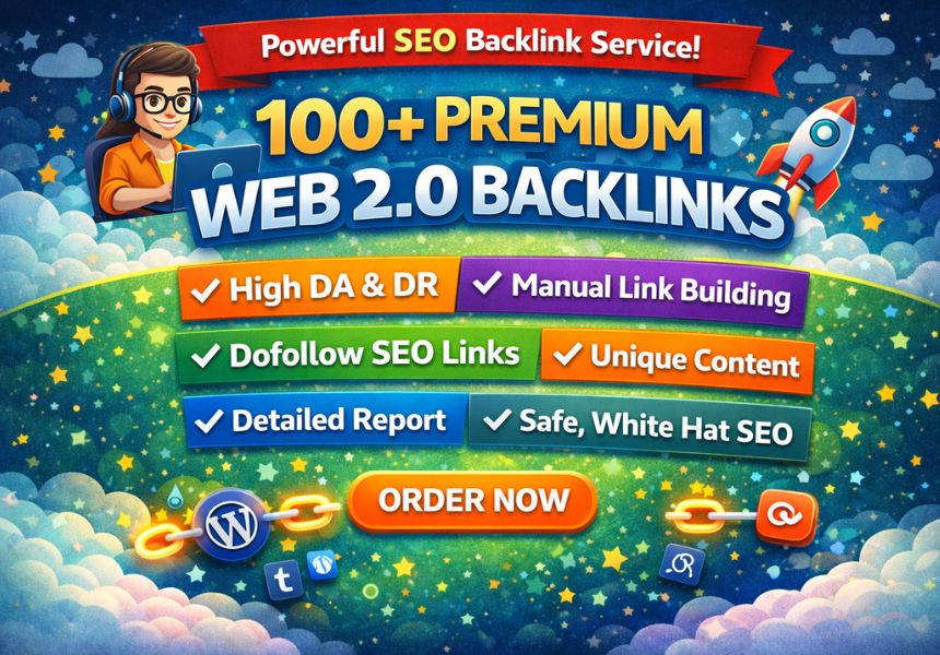 I Will Build 100 High Quality Web 2.0 Backlinks with Manual White Hat SEO