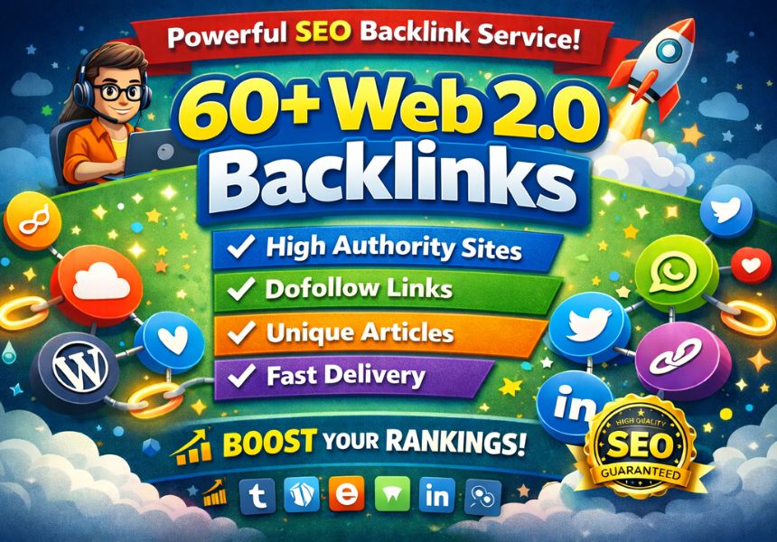 I Will Build 60+ High Quality Web 2.0 Backlinks with Manual SEO
