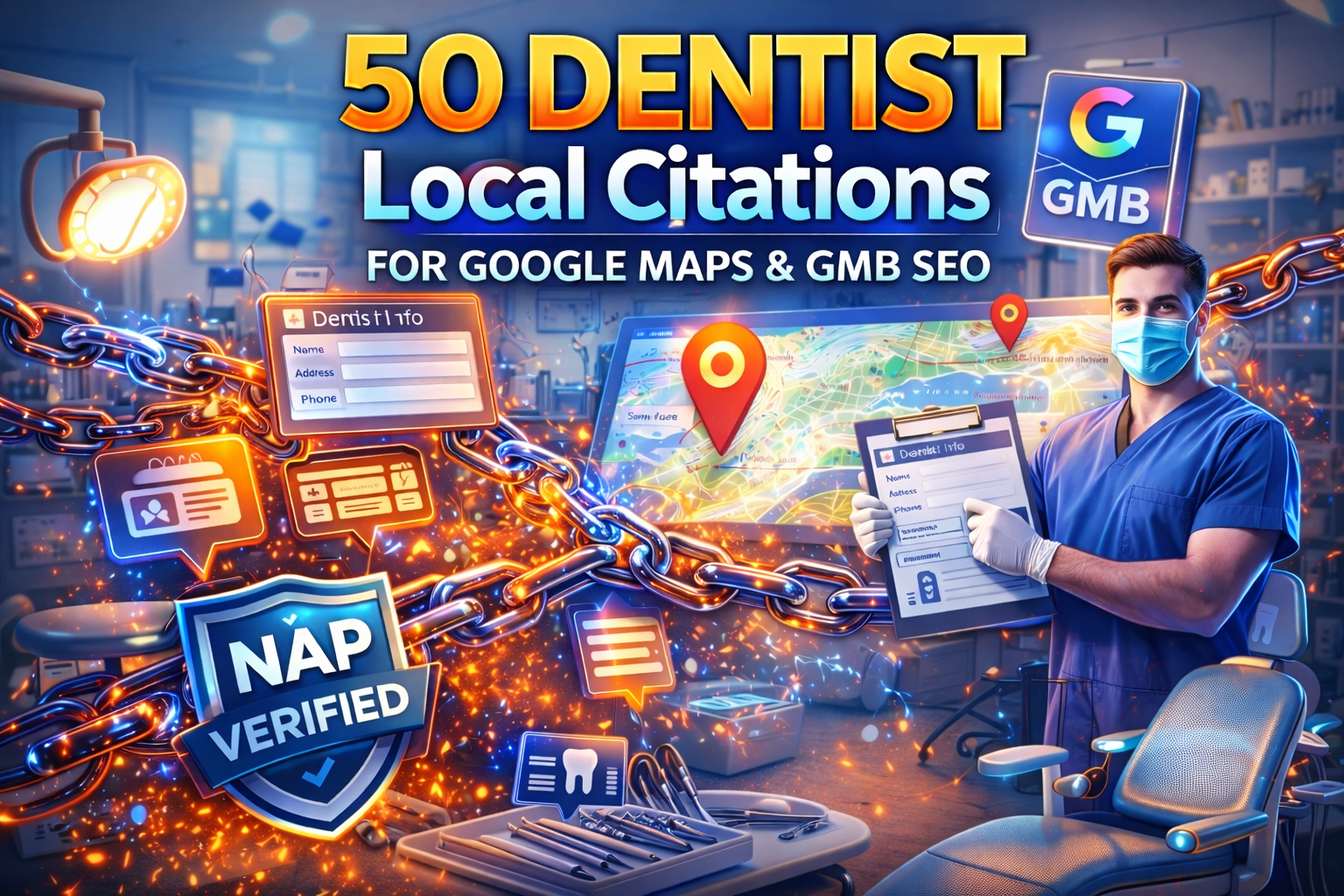 50 Dentist Local Citations for Google Maps & GMB ...