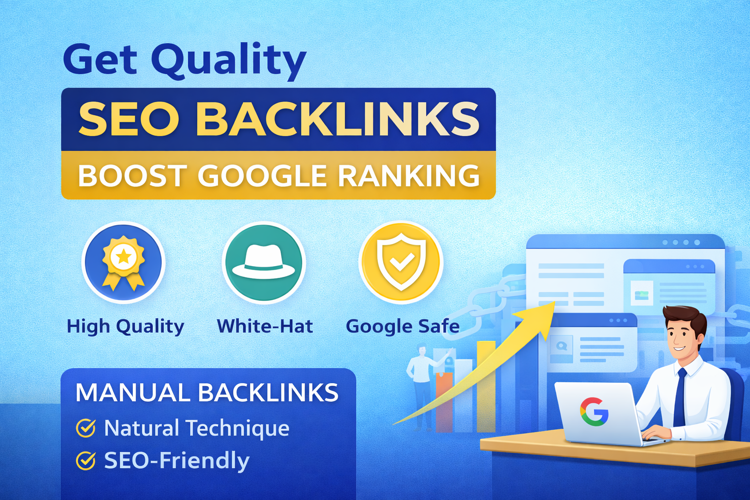 I will build 50 white hat SEO backlinks to boost Google ranking