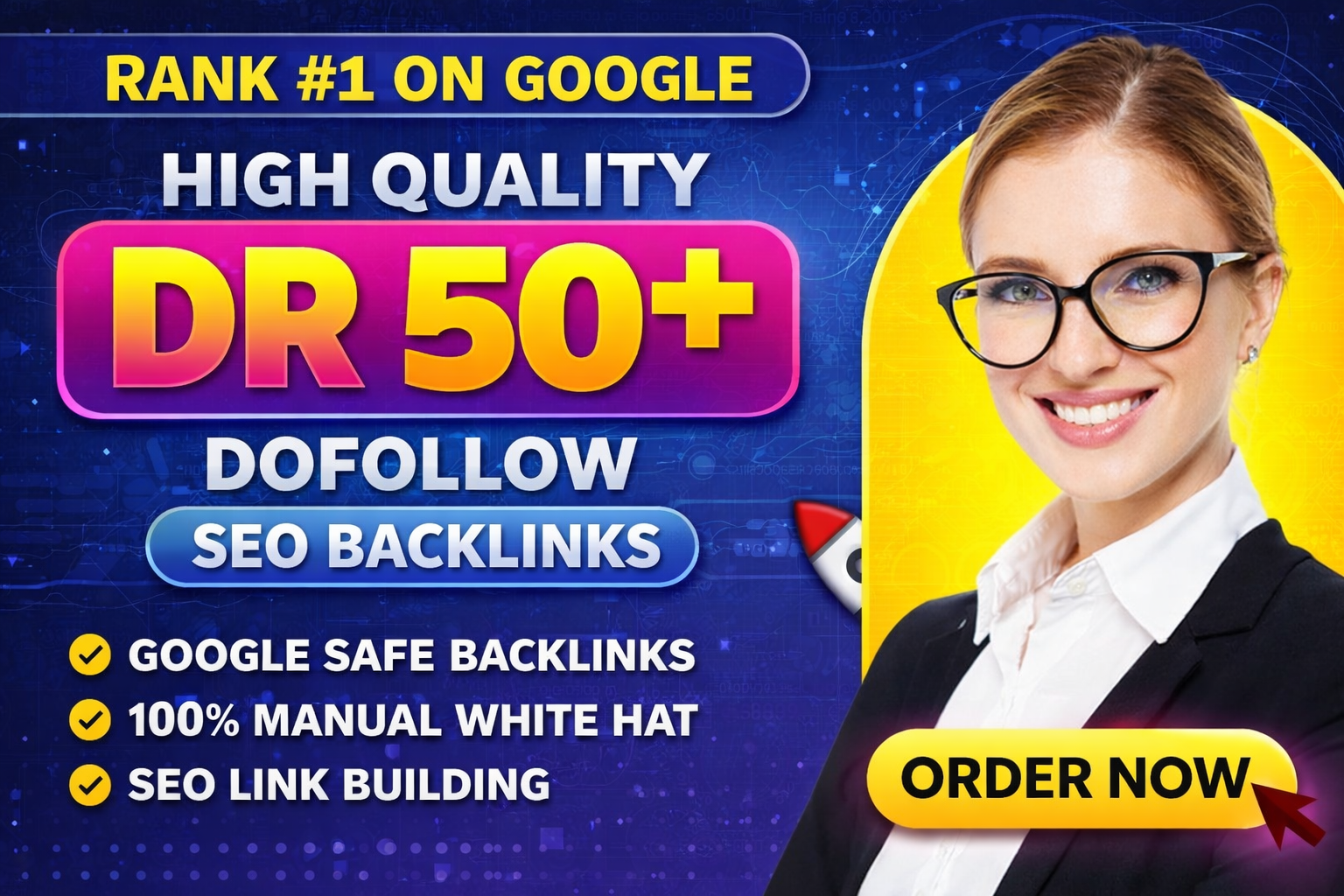 Create Manual High Authority DR 50+ 80 Backlink Impro...