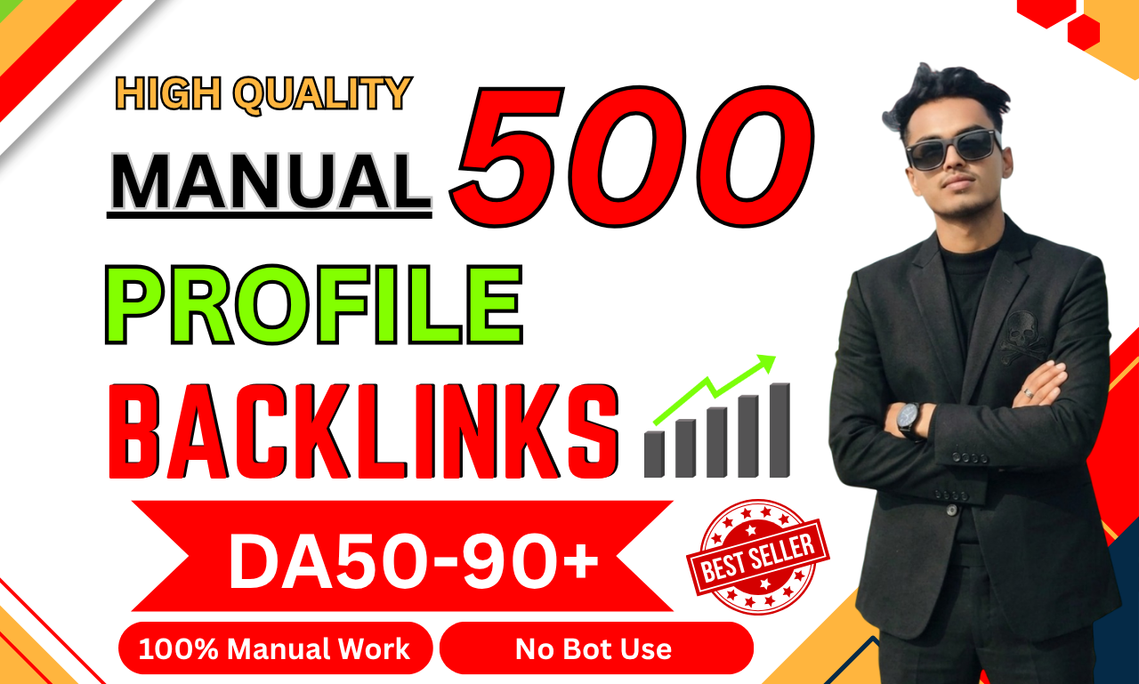 Get 500 manual SEO backlinks from high authority webs...