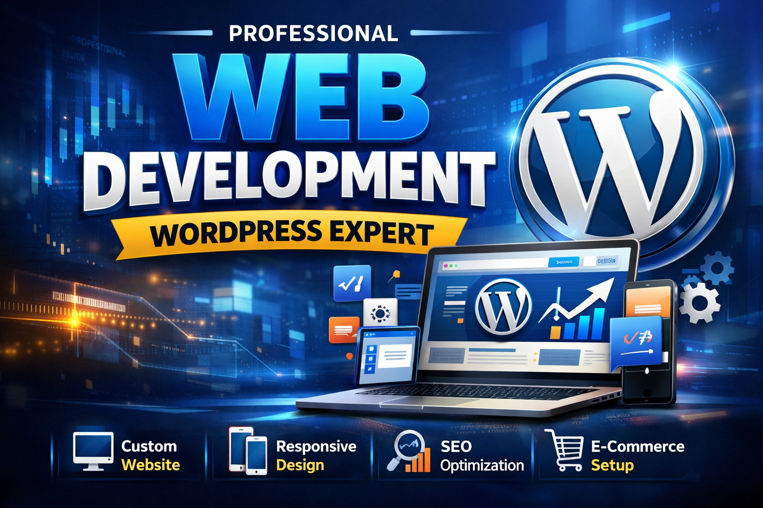I will design redesign wordpress website, website development as a full stack developer