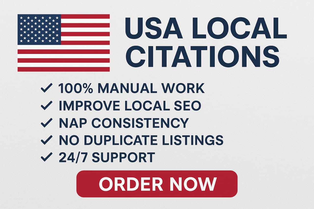 I will create high-quality 50 USA local citations to ...