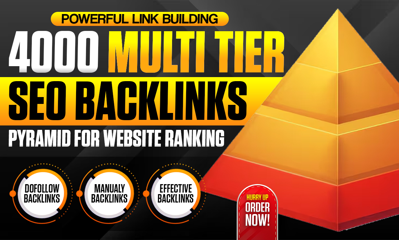 Powerful Link building Multi Tier Backlinks Pyramid for Website Ranking