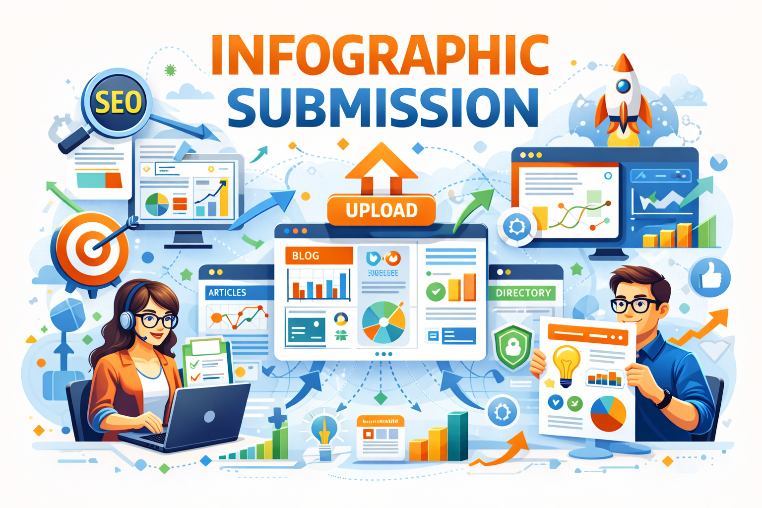 I will give 50+ infographic submission for best result with DA PA
