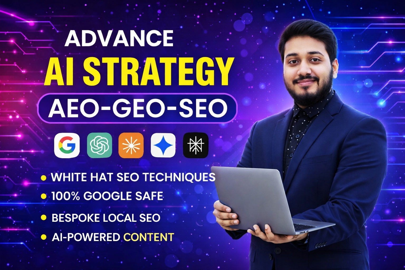 Advance AI Strategy SEO, AEO GEO White Hat 150 Backl...