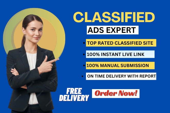I will manually submit 100 classified posting for bac...