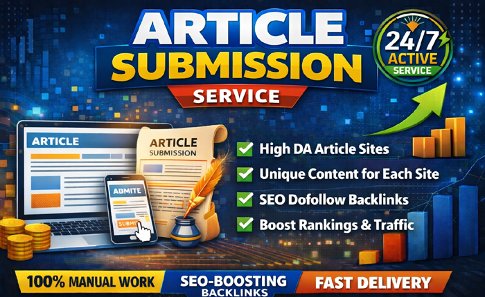 I will do 100 SEO article submission on high DA sites 