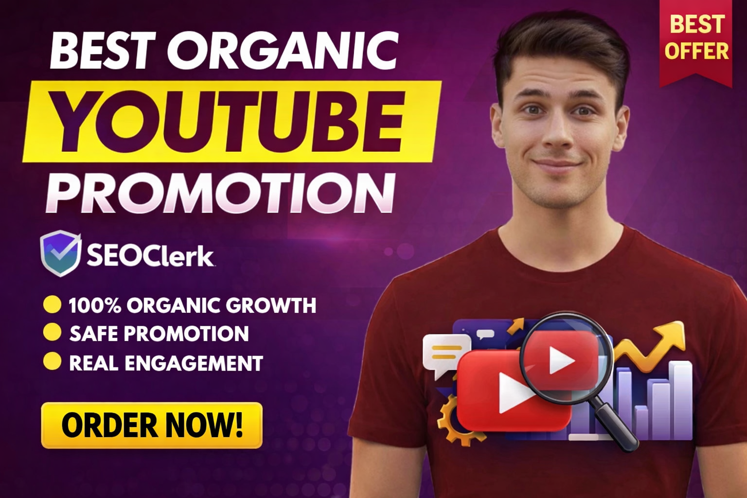 I will do organic YouTube video promotion for real reach & engagement
