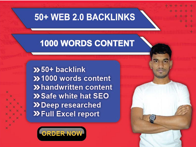 50+ DFY Web 2.0 Backlinks With Content of 1000 words