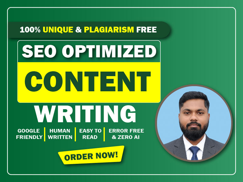 I will produce professionally 100% Plagiarism-Free SEO Friendly article 
