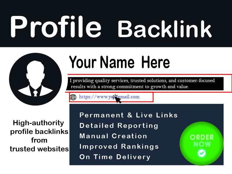 Safe & Powerful 100 Profile Backlinks for Website...