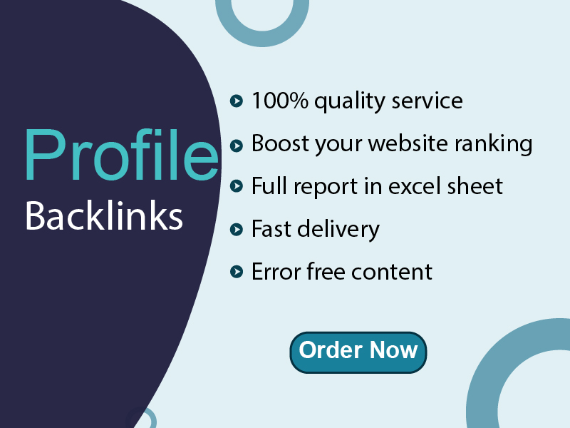 I will provide 100 high quality profile backlinks for...