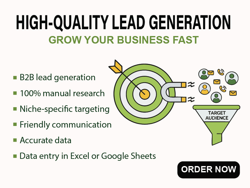 I will provide 100 targeted b2b leads for your business