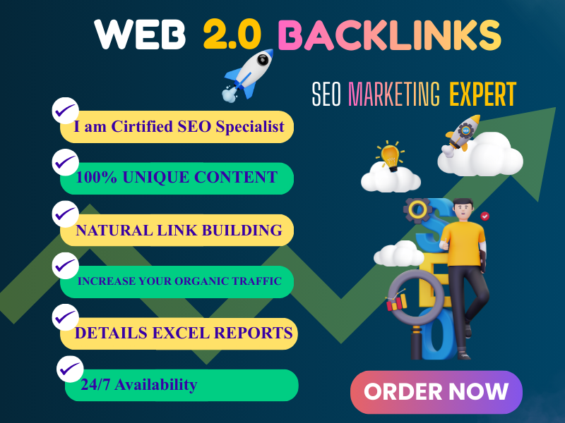 I Will Build Google-Friendly 110 Web 2.0 Backlinks Manually