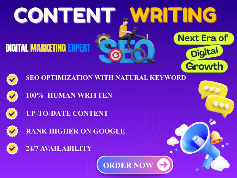 I Will Write 1000+Words Of Premium Content Writing, Blog Posts & Articles