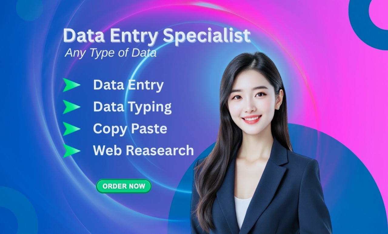 Accurate Data Entry, Excel, Copy Paste and Web Rese...