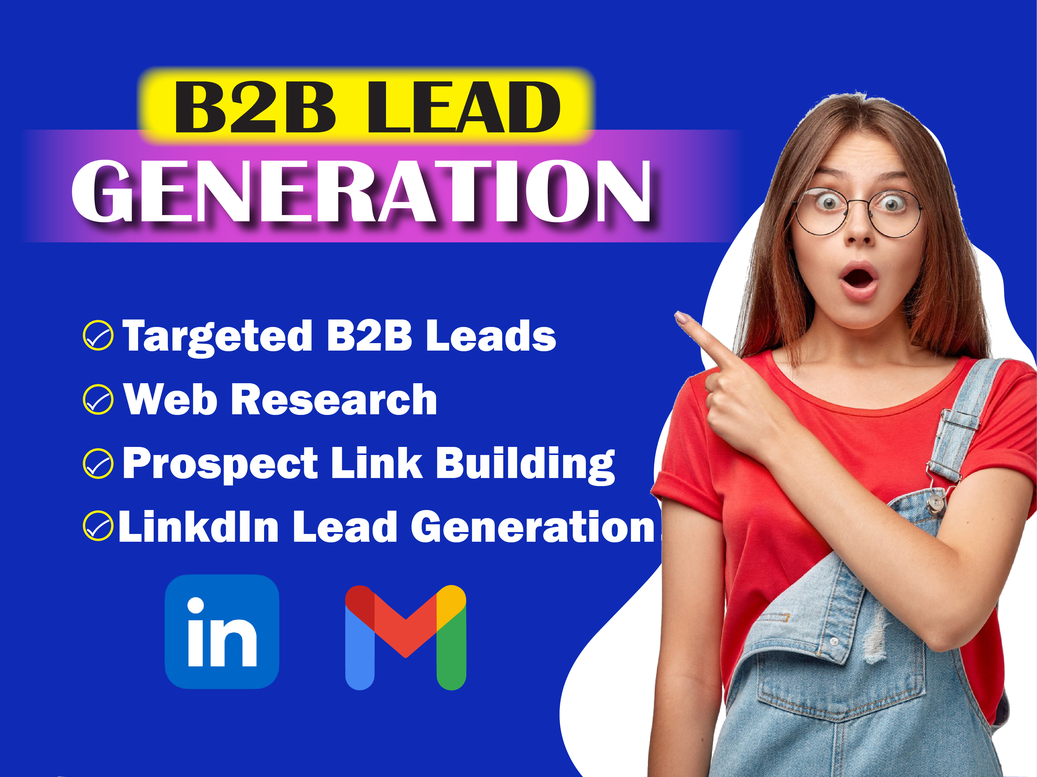 I will Provide B2B lead generation and verified web r...