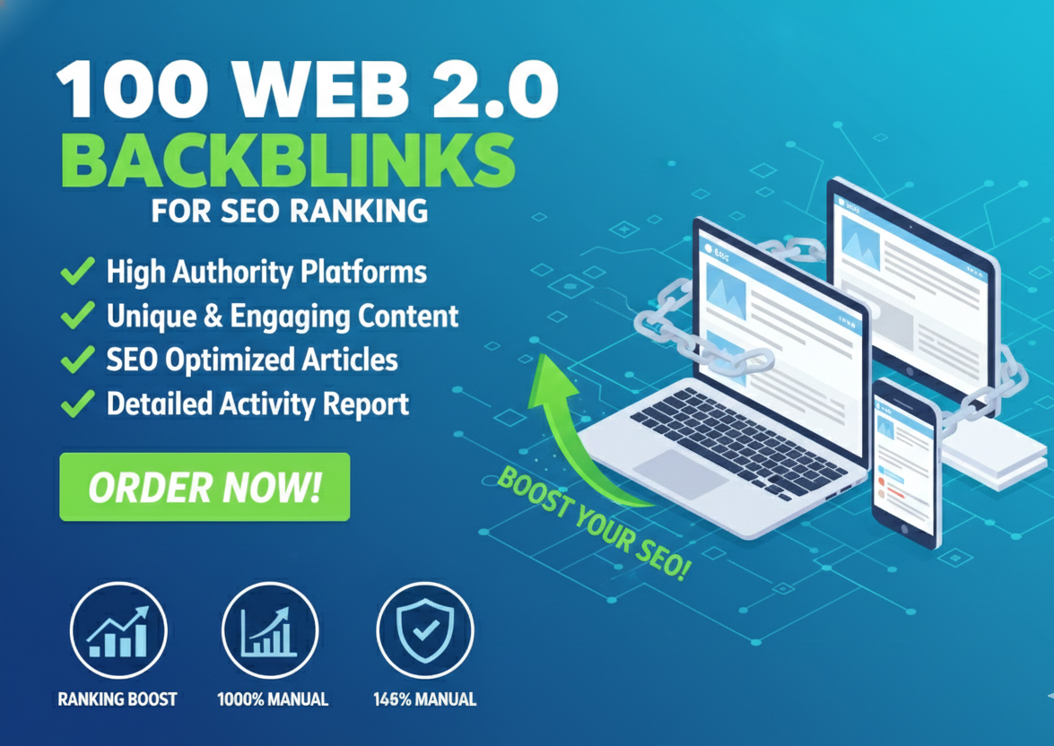 I will create 100 High Authority Web 2.0 Backlinks to...