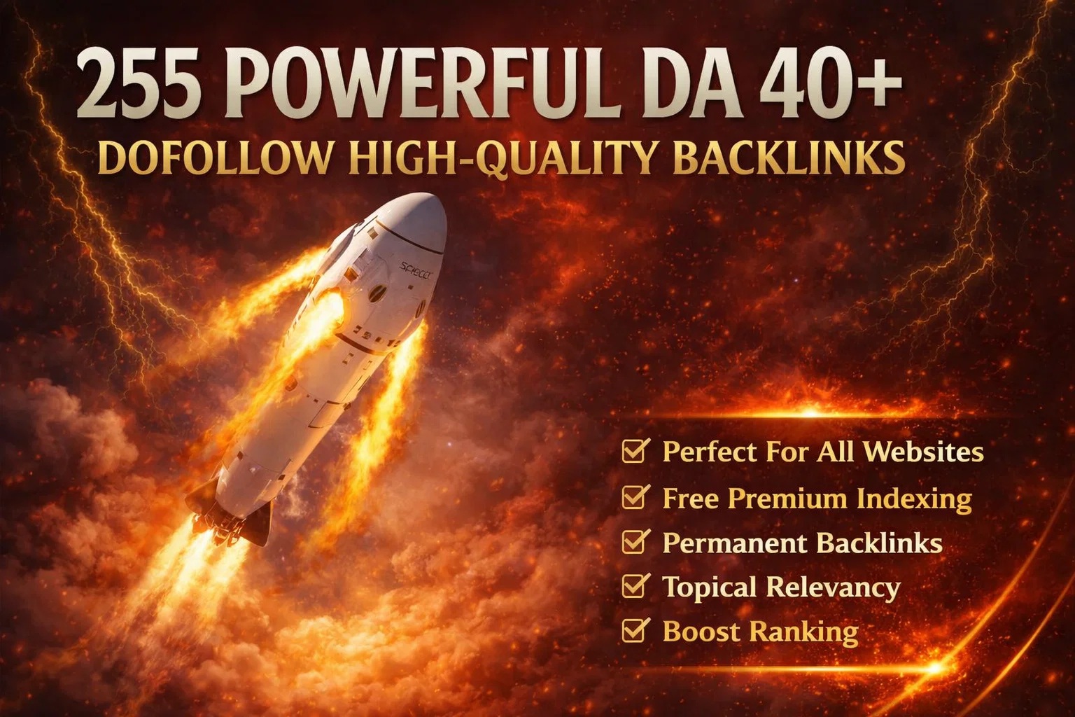 Skyrocket your website with 255 Powerful Da 40+ dofollow seo backlinks