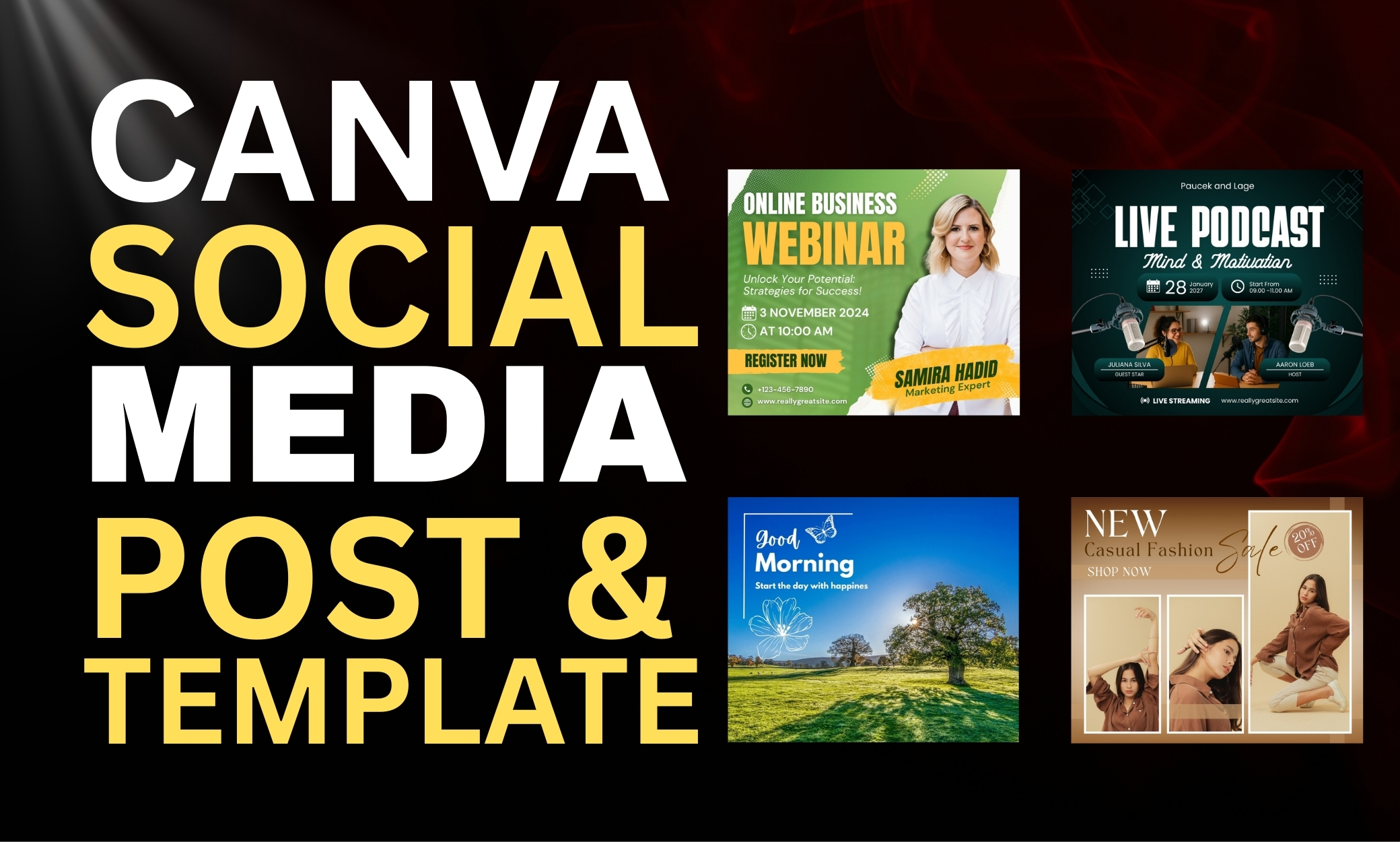 I will design professional social media and Canva tem...