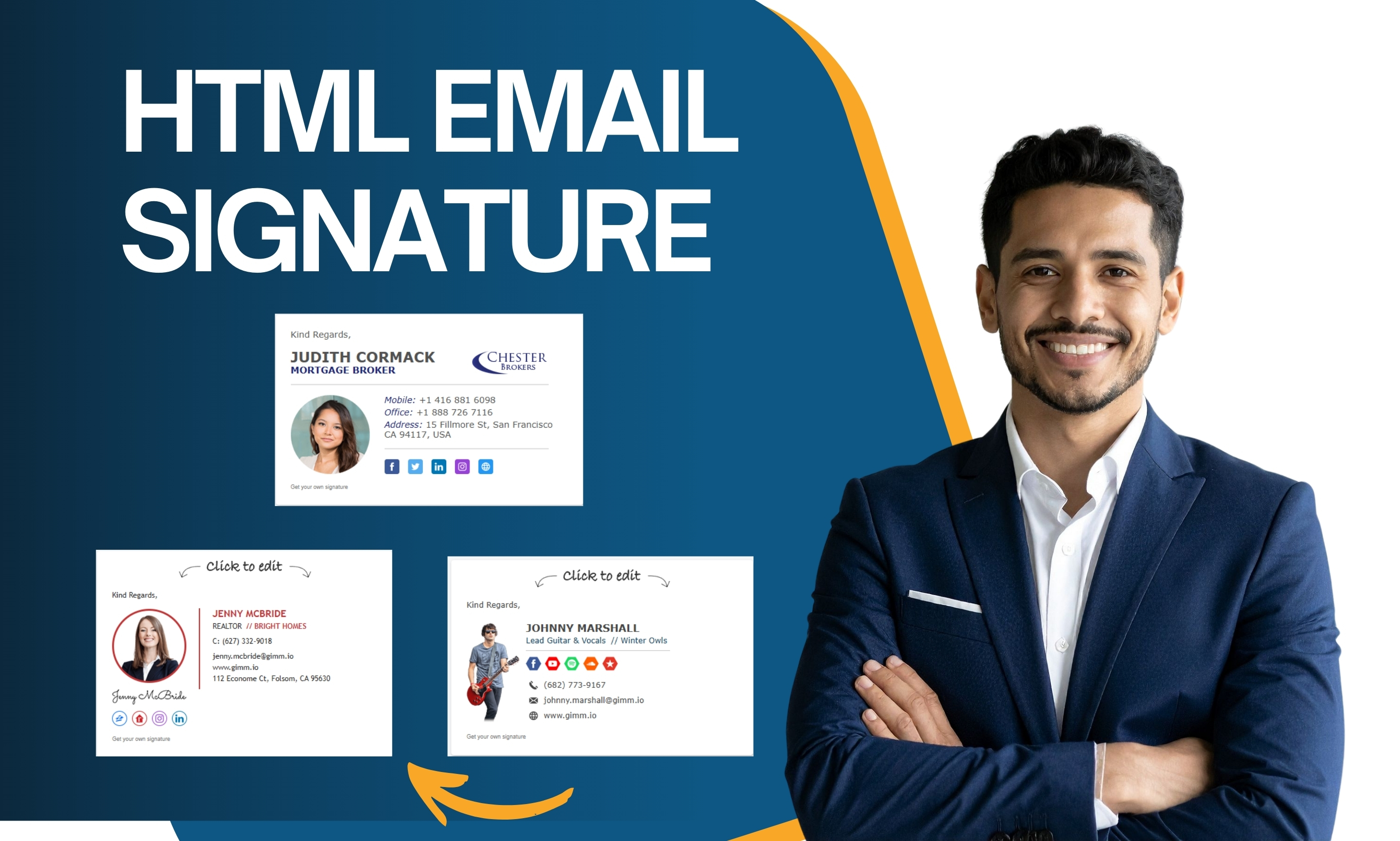 I Will Create a Clickable HTML Email Signature for Gm...