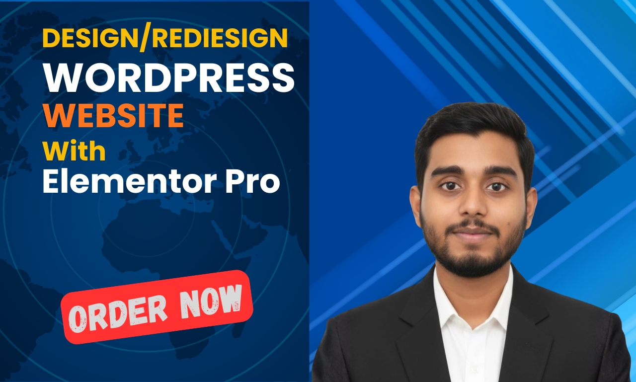 I will design or redesign a professional WordPress website with Elementor Pro.