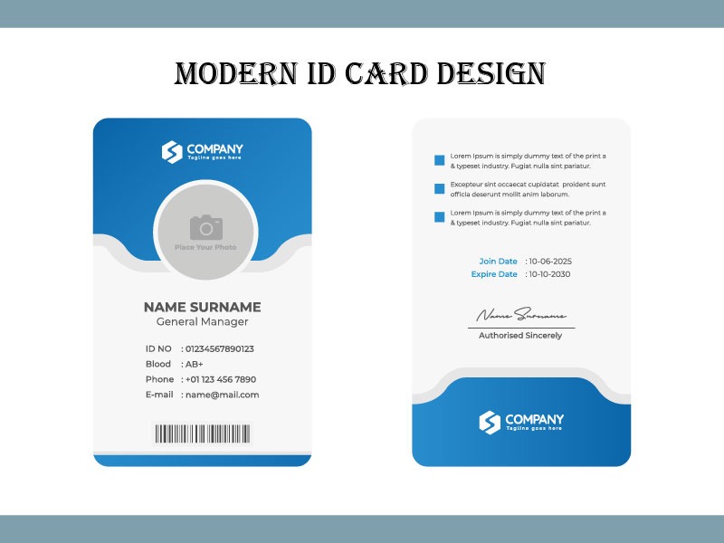 I will design id card, business card and visiting card