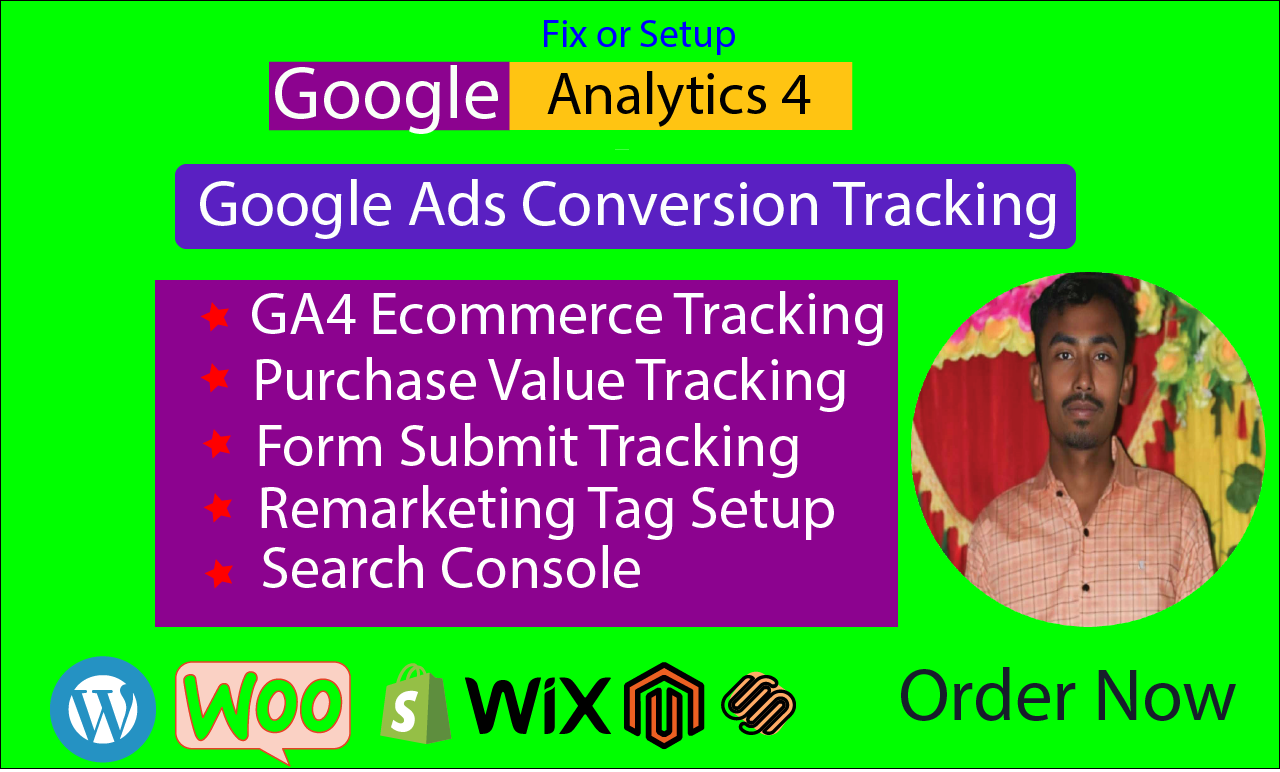 I will Setup GA4 Ecommerce Tracking, tag tanager and Server Side Tracking via GTM