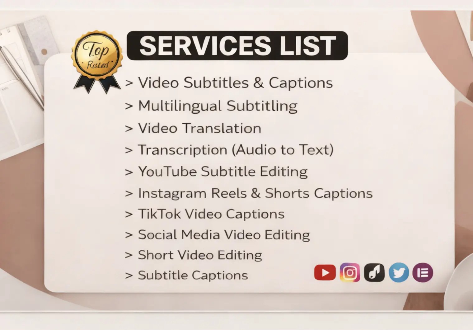 I will add English, Spanish, and French subtitles to your YouTube video.