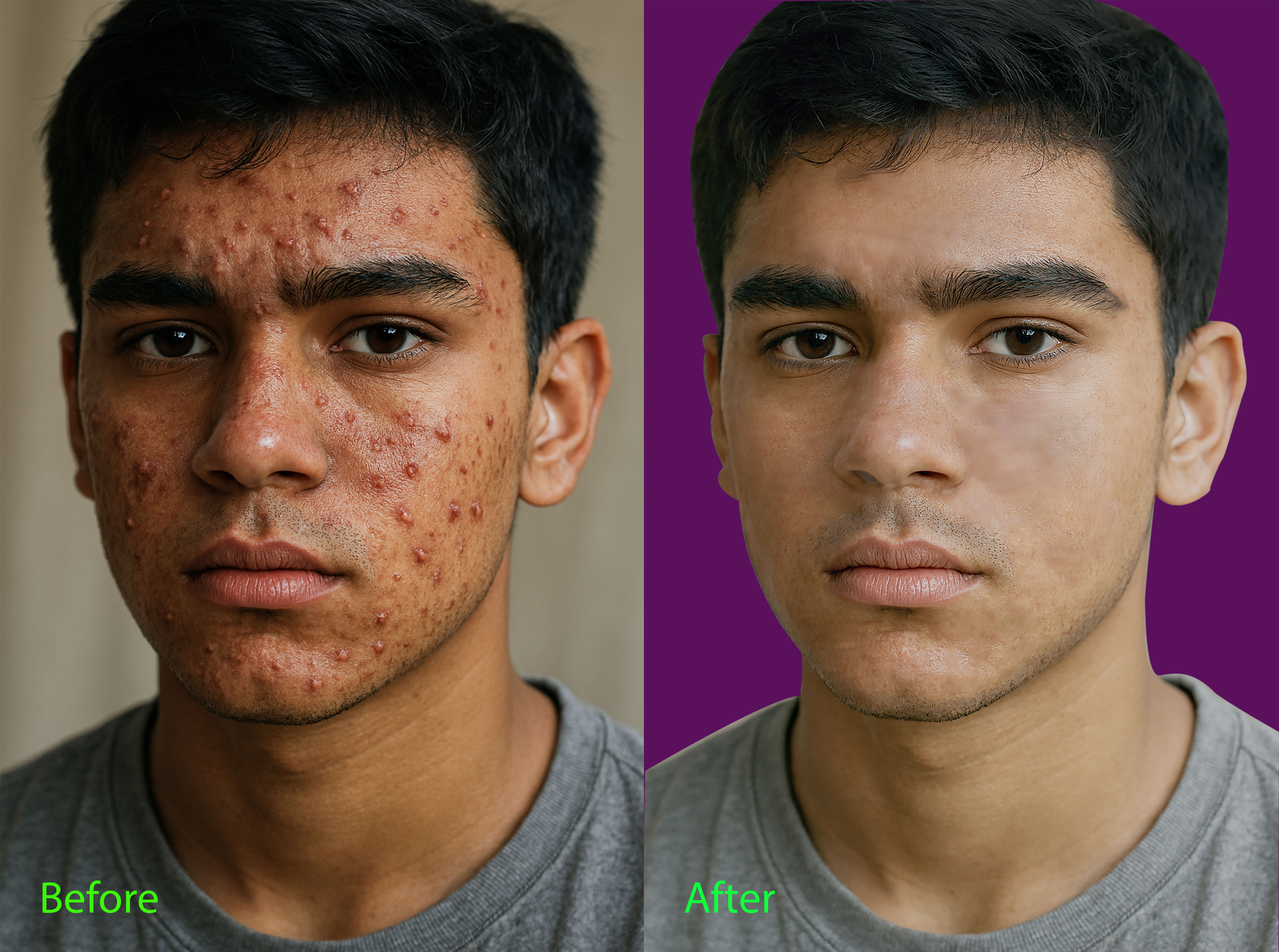 I will professional portrait retouching acne removal and beauty editing.