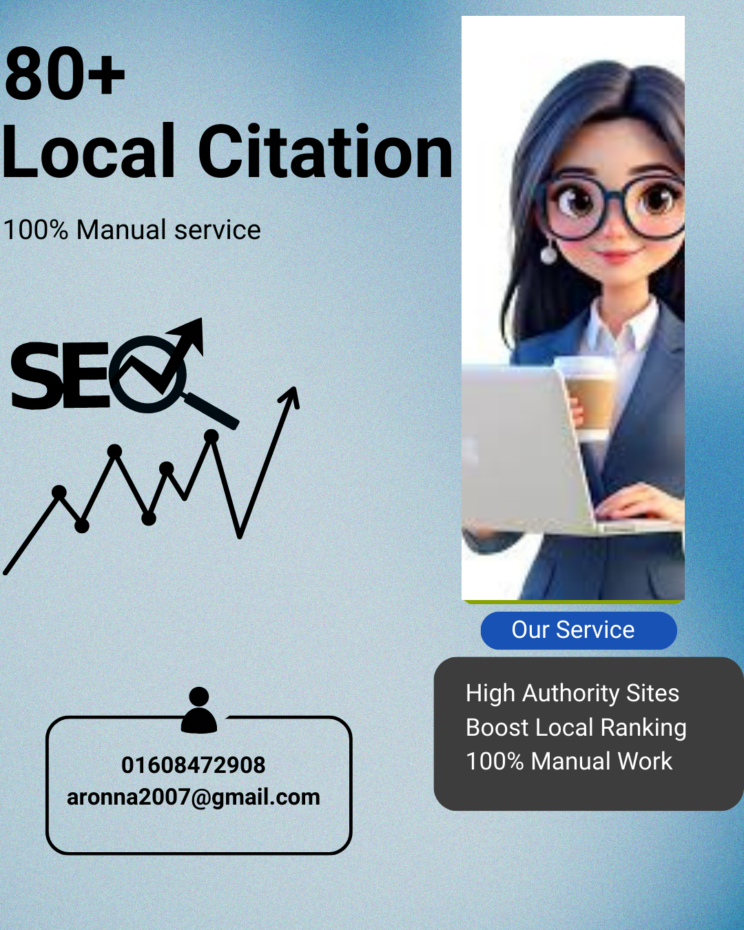 I will build 80+ local citations for better local SEO rankings