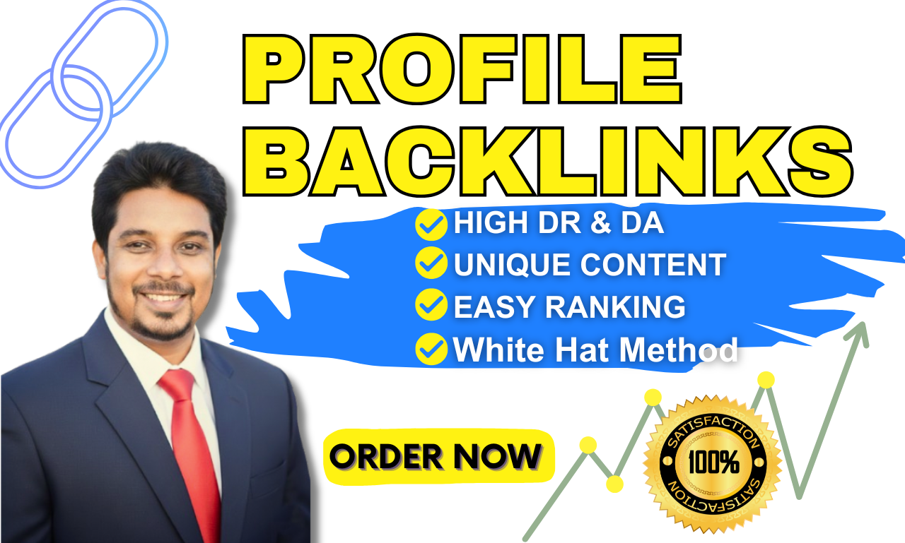 I will create white hat & high DA SEO profile bac...