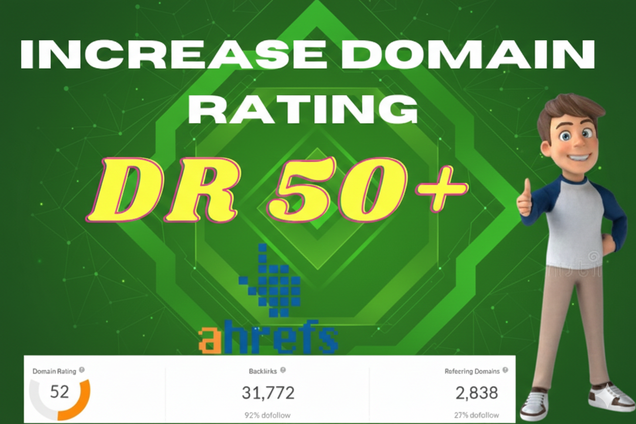 I will increase Dr 50 With SEO backlinks to boost web...