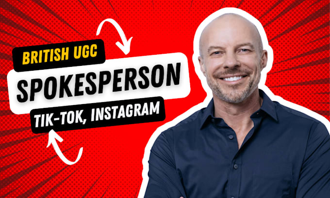 I will be your british ugc spokesperson for tiktok an...