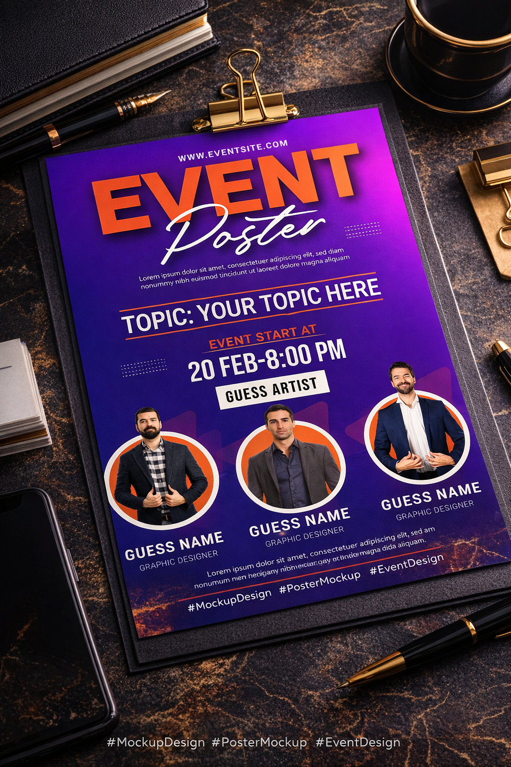 I will design eye catching music event flyer poster for concerts and festivals