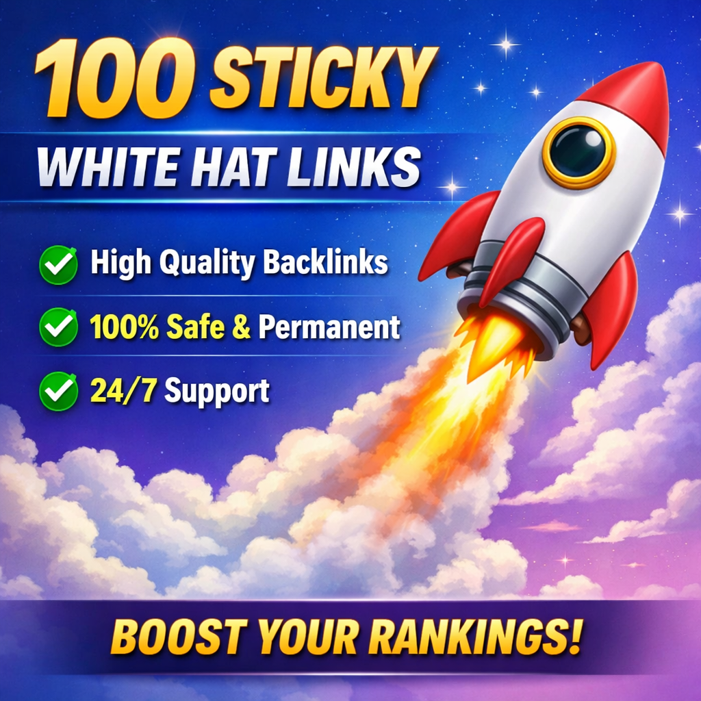 100 Sticky White Hat Backlinks - Permanent & Goog...