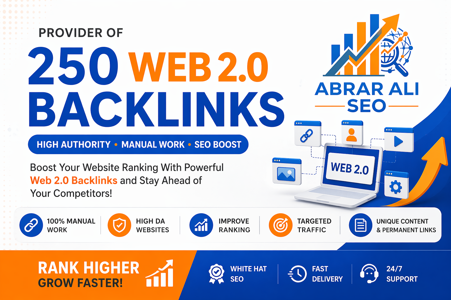 I Will Build 250 High Quality Web 2.0 Backlinks to Bo...