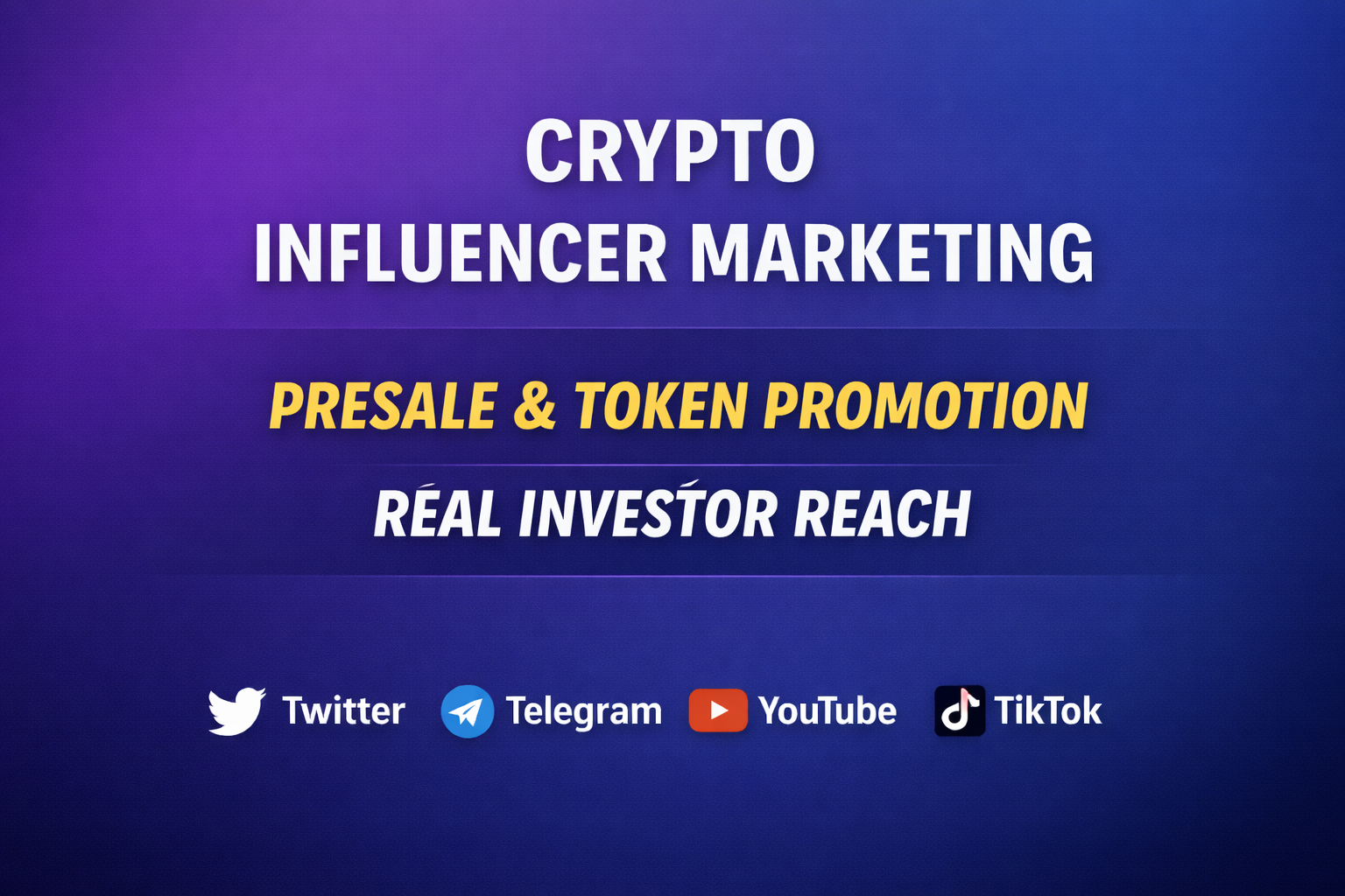 I will do solana influencer promotion to promote your token presale and sell out your coin