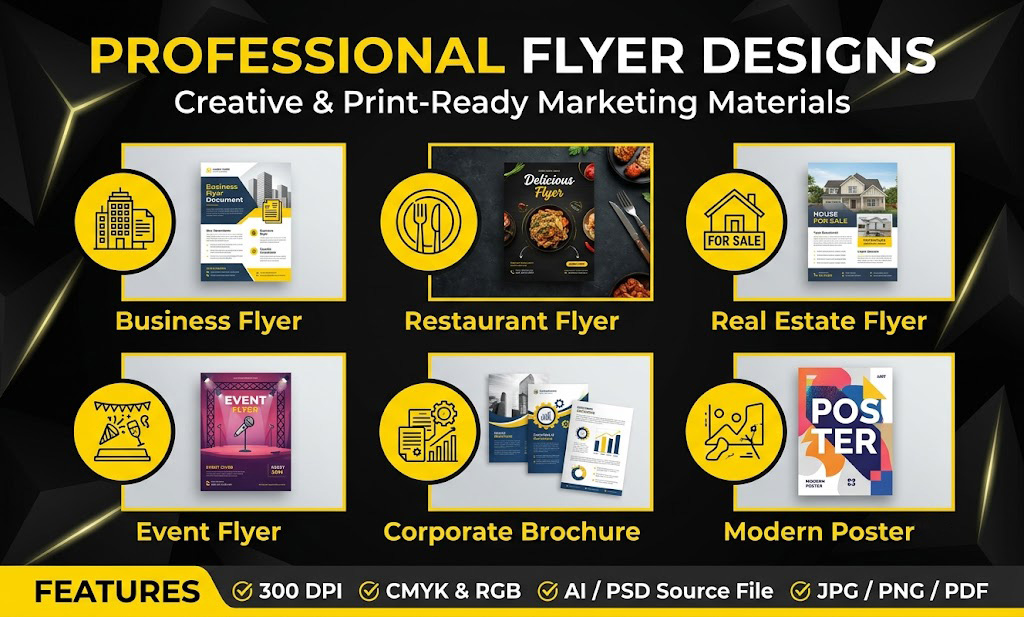 I will design professional flyer, poster or brochure