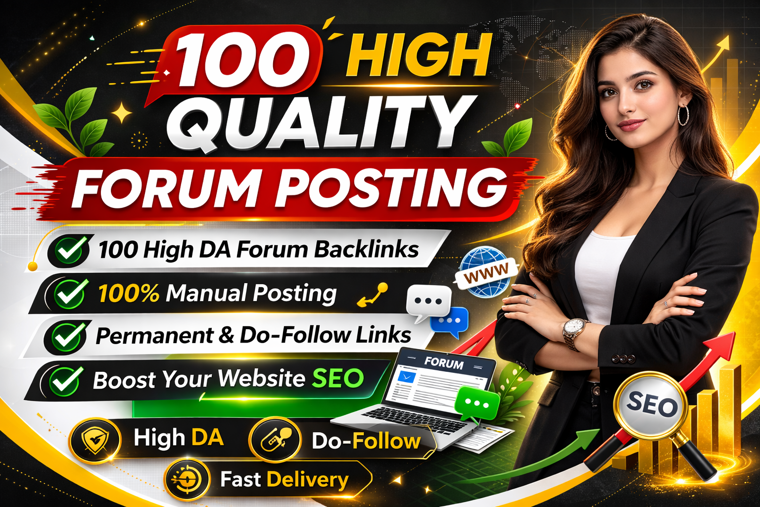 100 High Quality Manual Forum Posting For Your Websit...