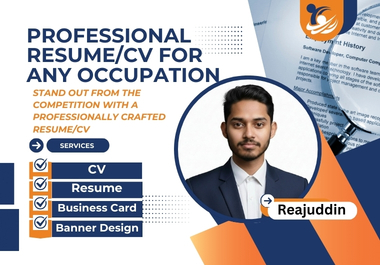 I will design a professional ATS friendly resume, CV and cover letter